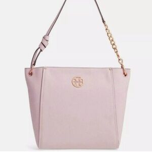 Tory Burch Everly Blush Pink Leather Satchel/Shoulder Bag